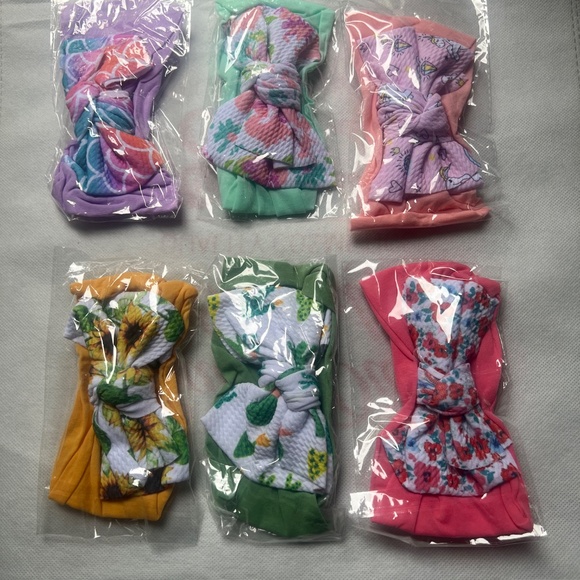 6pcs Baby  floral Print headband bow knot  multi colors - Picture 2 of 13
